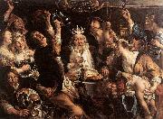 JORDAENS, Jacob The King Drinks s oil painting artist